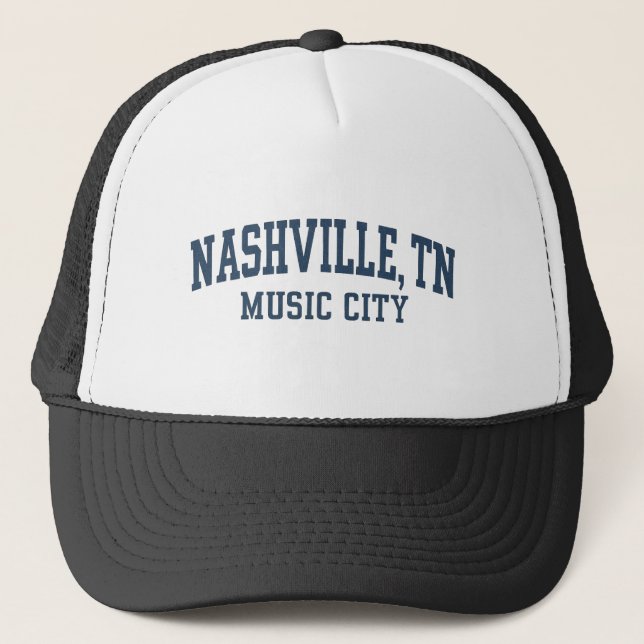 Nashville TN Music City Arched Block Text Design Keps (Framsida)
