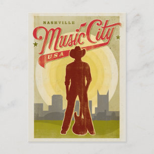 Nashville, TN - Music City USA Vykort