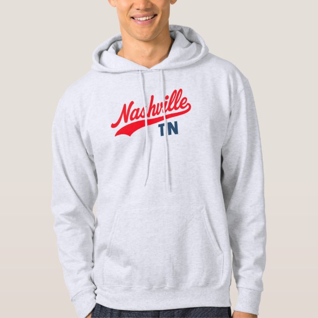 Nashville TN-svosh-skriptdesign - Retro Hoodie (Framsida)