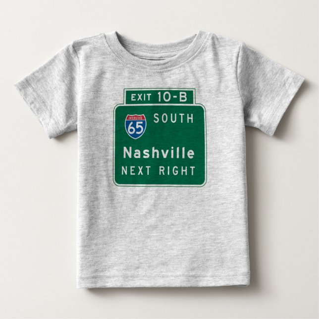 Nashville TN-vägmärke T-shirt (Framsida)