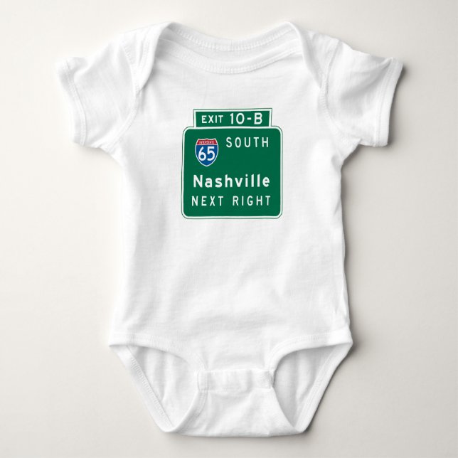 Nashville TN-vägmärke Tee (Framsida)
