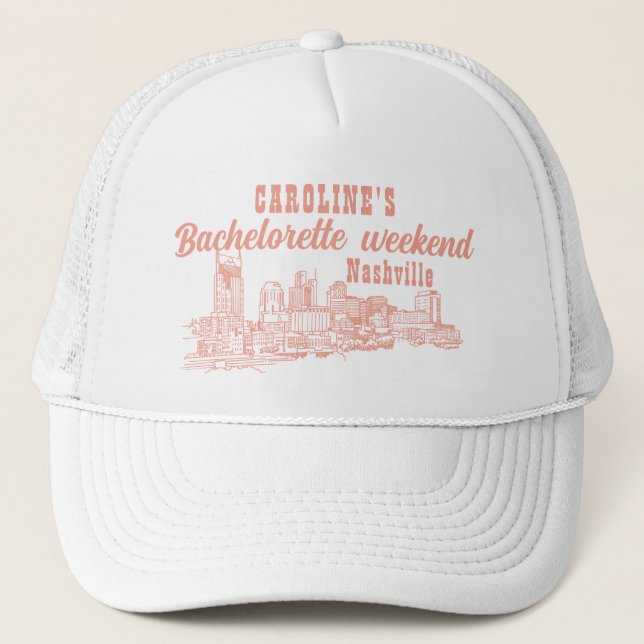 Nashville Toile Möhippa Coral Rosa Keps (Framsida)