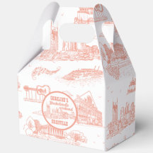 Nashville Toile Möhippa Coral Rosa på Vitt