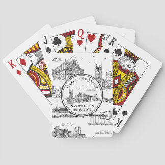 Nashville Toile Svart och Vitt Casinokort