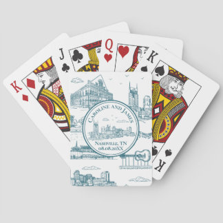 Nashville Toile Twilight på vit Casinokort