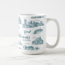 Nashville Toile Twilight på vit