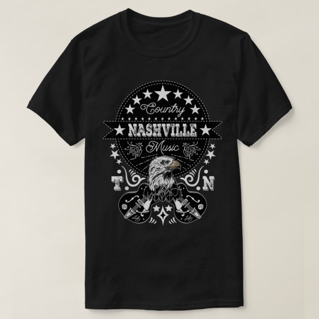Nashville Tshirt Tennessee Land Music Western R T Shirt (Design framsida)