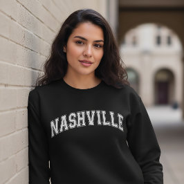 NASHVILLE Universitetsstilsvärmare Amerika College Lång Ärmad Tröja