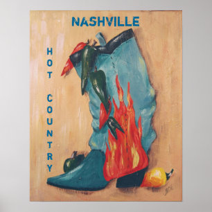 Nashville varm land affisch