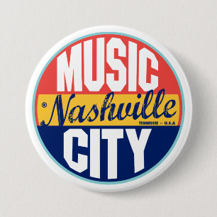 Nashville Vintage Label Knapp