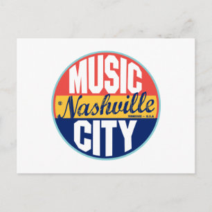 Nashville Vintage Label Vykort