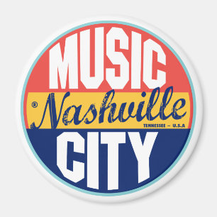 Nashville vintageetikett magnet