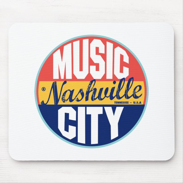 Nashville vintageetikett musmatta (Framsidan)