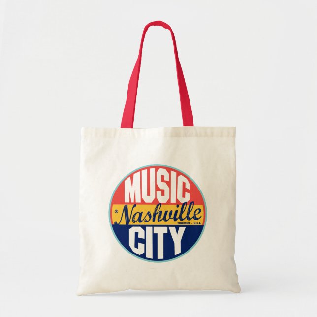 Nashville vintageetikett tygkasse (Framsidan)