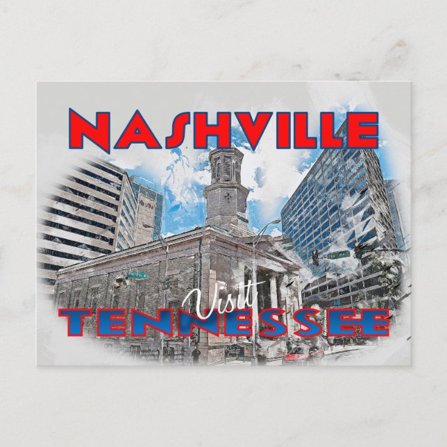 Nashville, Visit Tennessee Vykort (Framsida)
