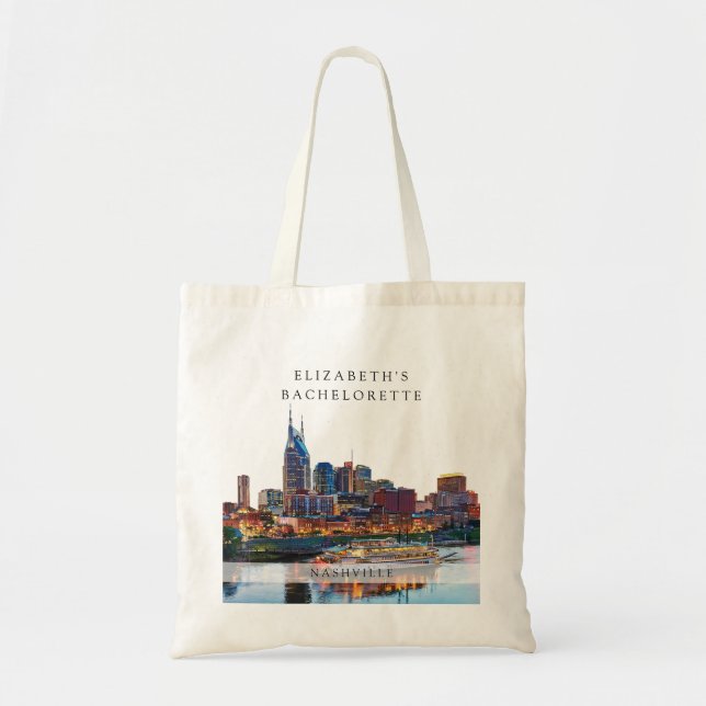 Nashville Watercolor Bachelorette Weekend Tygkasse (Framsidan)