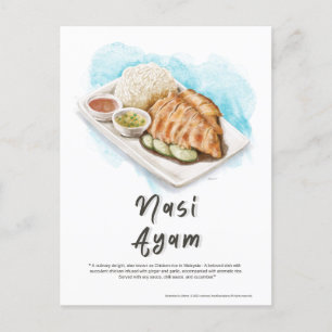Nasi Ayam Chicken Ris Malaysia Vykort