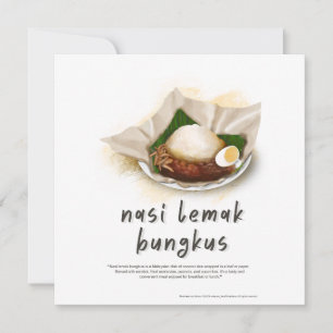 Nasi Lemak Bungkus Malaysia Julkort