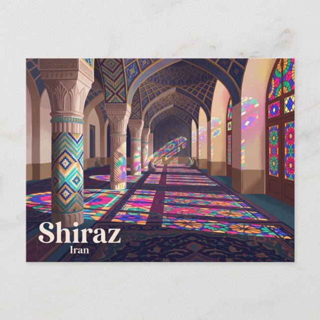 Nasir-ol-Molk-moskén Iran Vykort (Framsida)