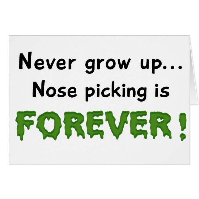 Näsplockning Hälsningskort (Framsidan Horizontal)