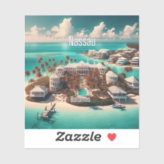 Nassau Bahamas 3 Inch Vinyl Sticker Klistermärken