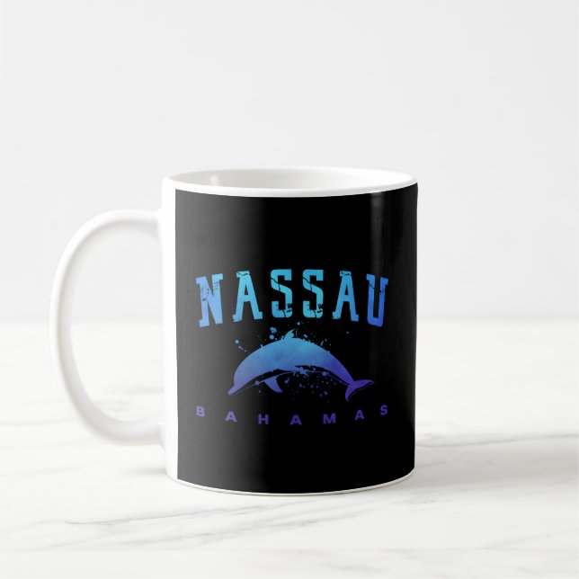 Nassau Bahamas Beach Snorkel Dyka Dolphin Kaffemugg (Vänster)