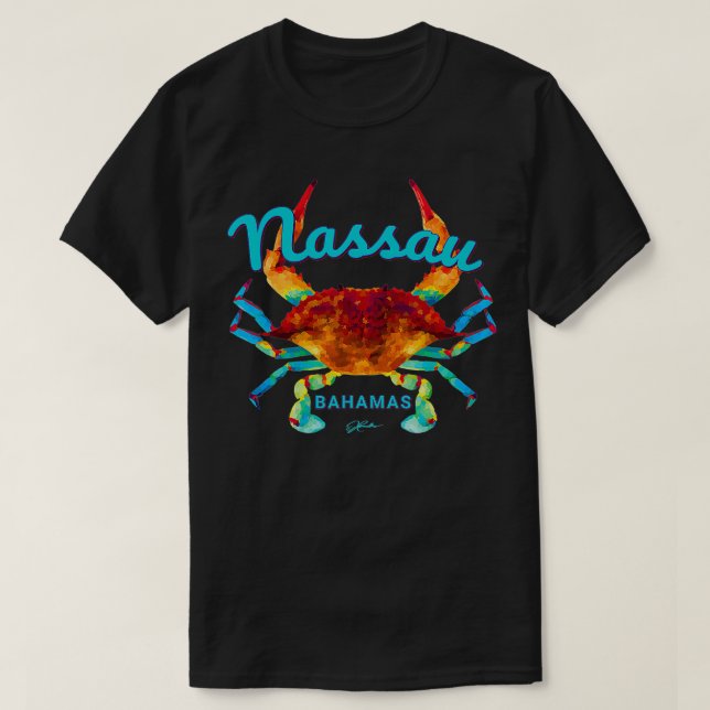 Nassau Bahamas Blue T Shirt (Design framsida)