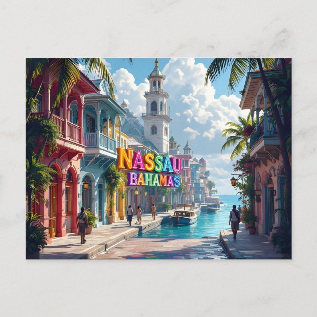 Nassau bahamas drömmer vykort (Framsida)