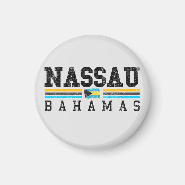 Nassau Bahamas Flagga Magnet Vacation Cruise 242 (Framsidan)