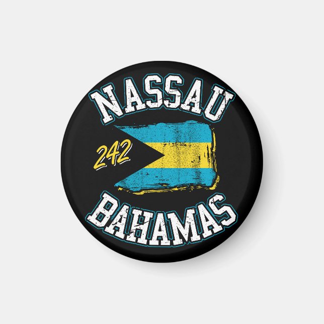 Nassau Bahamas Flagga Magnet Vacation Cruise 242 (Framsidan)