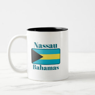 Nassau Bahamas Flagga Två-Tonad Mugg