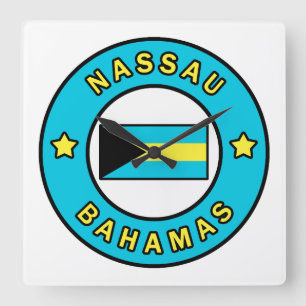 Nassau Bahamas Fyrkantig Klocka