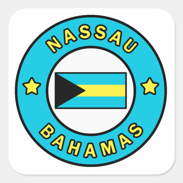Nassau Bahamas Fyrkantigt Klistermärke (Framsida)