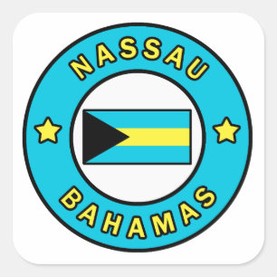 Nassau Bahamas Fyrkantigt Klistermärke