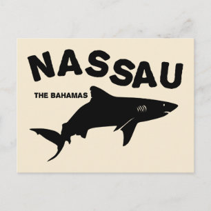 Nassau - Bahamas Hajhoppnings T-Shirt Vykort
