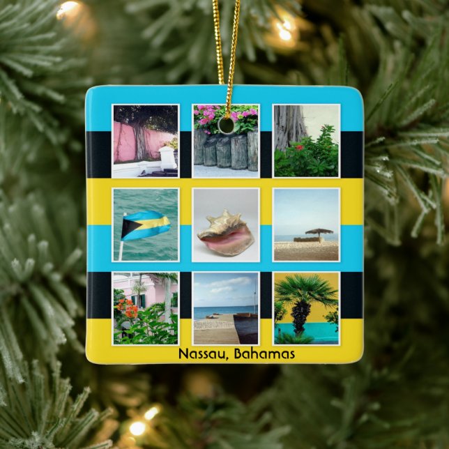 Nassau, Bahamas Julgransprydnad Keramik (Träd)