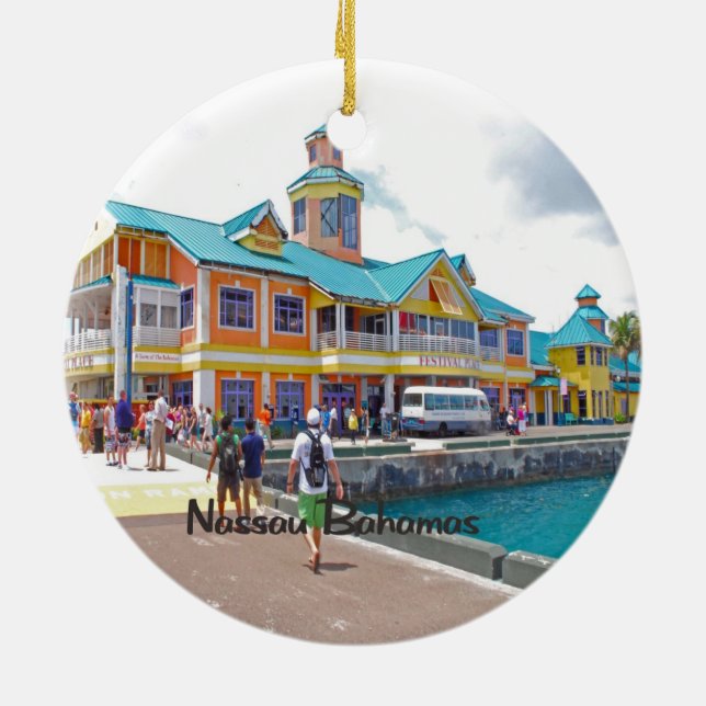 Nassau Bahamas Julgransprydnad Keramik (Baksidan)