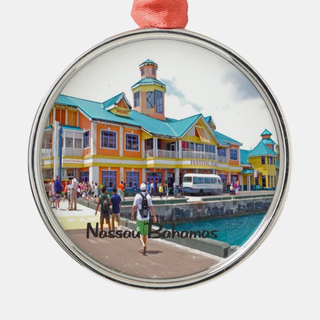 Nassau Bahamas Julgransprydnad Metall (Framsidan)