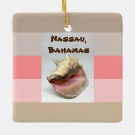 Nassau, Bahamas konch-snäckan Julgransprydnad Keramik