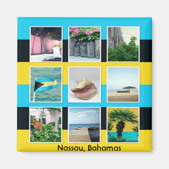 Nassau, Bahamas Magnet (Framsidan)