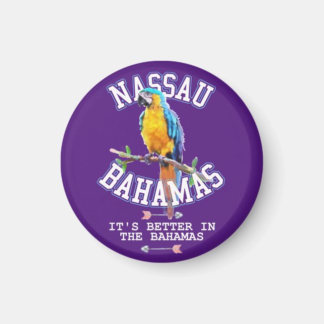 Nassau Bahamas Magnet Vacation Cruise Parrot (Framsidan)
