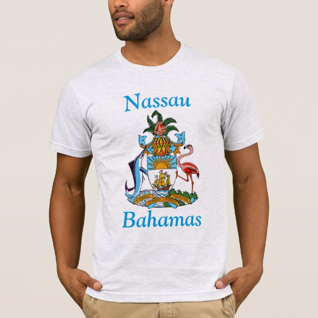 Nassau, Bahamas med Jackande av Arm T Shirt (Framsida)
