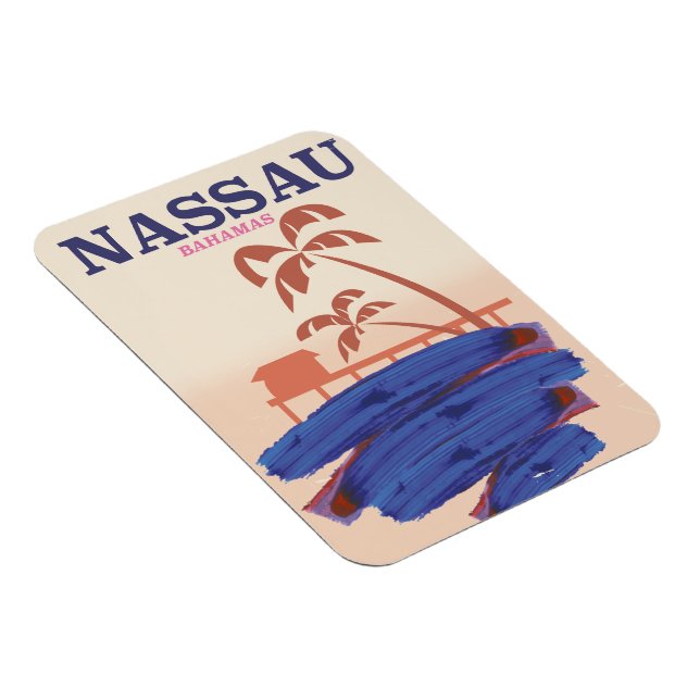 Nassau Bahamas resa beach affisch Magnet (Högersidan)