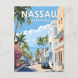 Nassau Bahamas Resa Konst Vintage Vykort