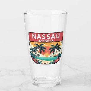 Nassau Bahamas Retro Emblem Glaskopp