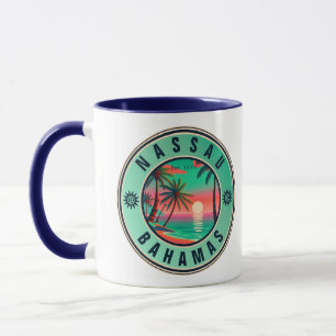 Nassau Bahamas Retro Sunset trip Souvenir 1950-tal Mugg