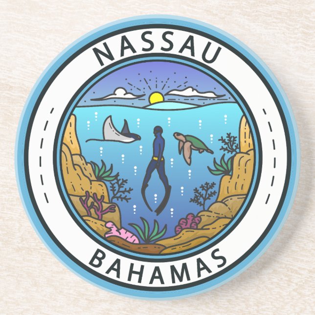 Nassau Bahamas Scuba Badge Underlägg (Framsidan)