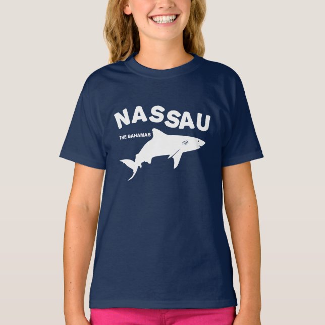 Nassau - Bahamas Shark Diving T-Shirt (Framsida)