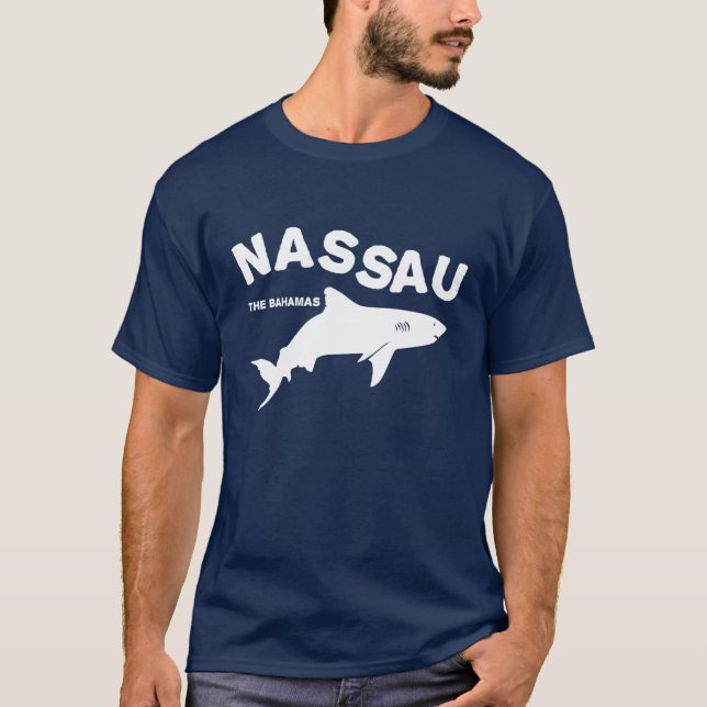 Nassau - Bahamas Shark Diving T-Shirt (Framsida)