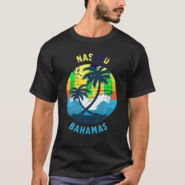 Nassau Bahamas Souvenir T Shirt (Framsida)